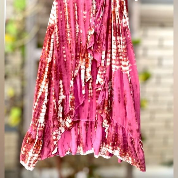 Handmade Hand Dyed Boho Bohemian Maxi Kimono Dress | Festival Rave Bali Chakra - Picture 8 of 8
